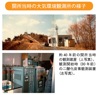 開所当時の大気環境観測所の様子
